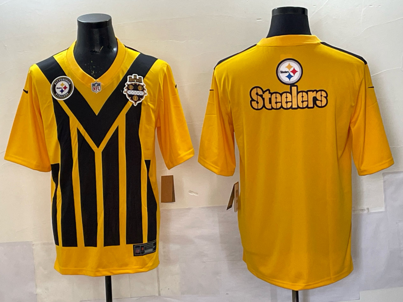 MenPittsburgh Steelers blank yellow Nike NFL  2025 Jersey 04->pittsburgh steelers->NFL Jersey